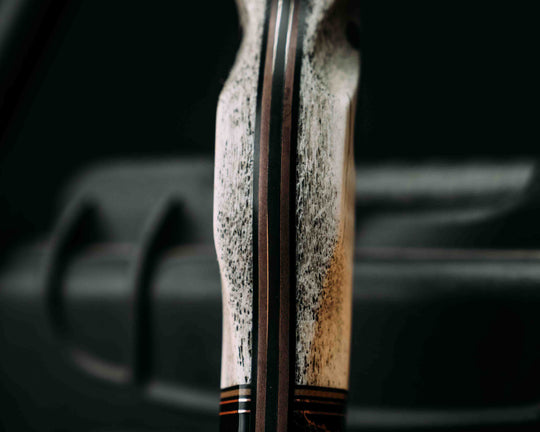 Mini Viking Hawk- Baker Forge Random Pattern CopperMai NiShim- Elk Antler, Black G10, Coyote G10 and Copper Pin Striping, Black with Copper Web Tru-stone Split, Desert Ironwood, Mosaic Pins, Textured Grip