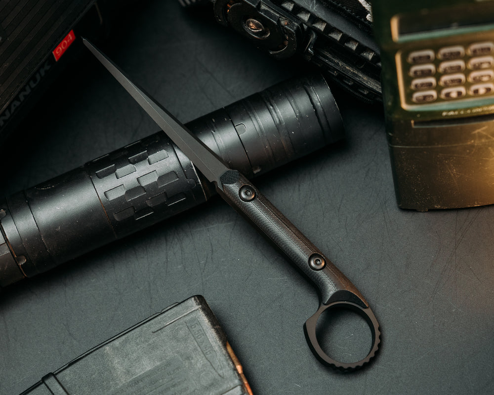 Ring Cardiac Spike- Black G10, Armor Black Cerakote, Allen Bolts, Smooth Grip