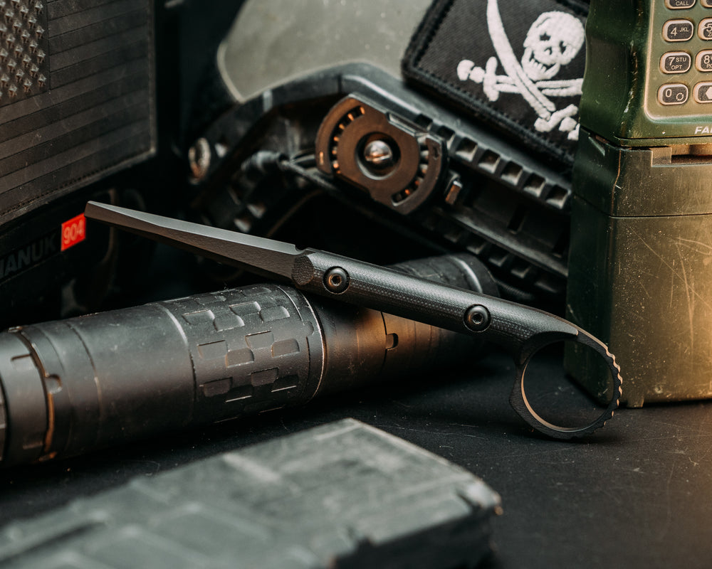 Ring Flathead Tool - Black G10, Armor Black Cerakote, Allen Bolts, Smooth Grip