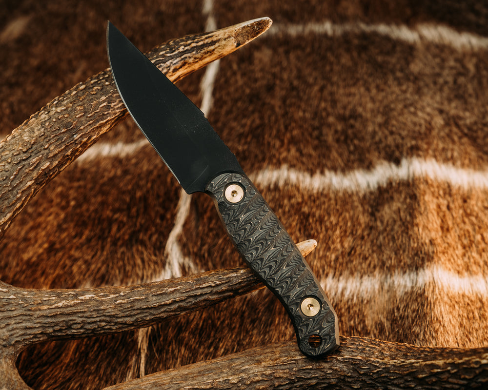 Feather Light - Gold Camo CF, Armor Black Cerakote, Brass Allen Bolts, Iron Grip
