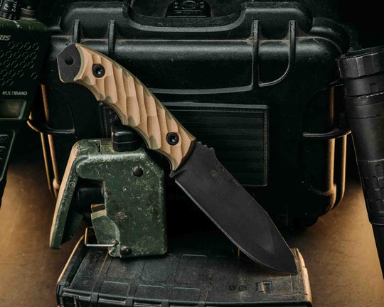 Disaster Breacher- Coyote and OD Green G10, Allen Bolts, Textured Grip