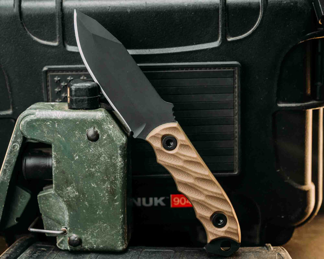 Disaster Cub- Coyote and OD Green G10, Allen Bolts, Textured Grip