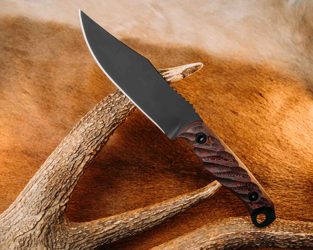 Crow Scout - Lava Flow Carbon, Armor Black Cerakote, Allen Bolts, Textured Grip