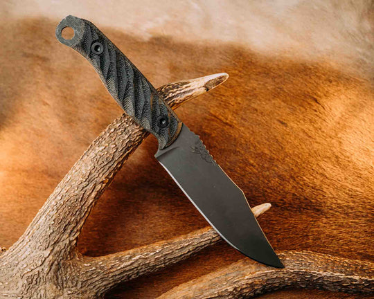 Crow Scout - OD Green and Black Canvas Micarta, Allen Bolts, Textured Grip