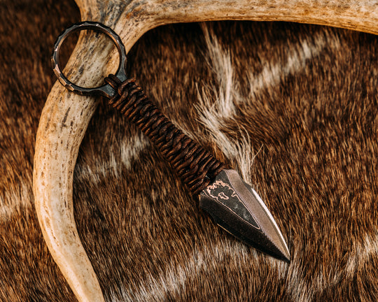 Ringstrike - Baker Forge CopperMai Damascus, Leather Wrap