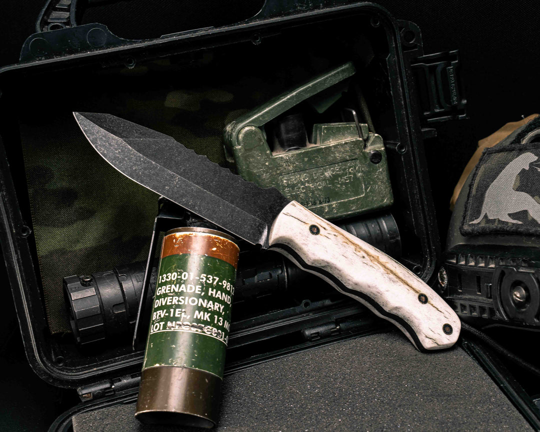 Disaster Breacher- Elk Antler, Mosaic Pins, Natural Grip
