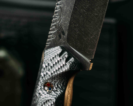 Hog Hunt Jr- Silver Carbon, Patriot Mosaic Pins, Textured Grip