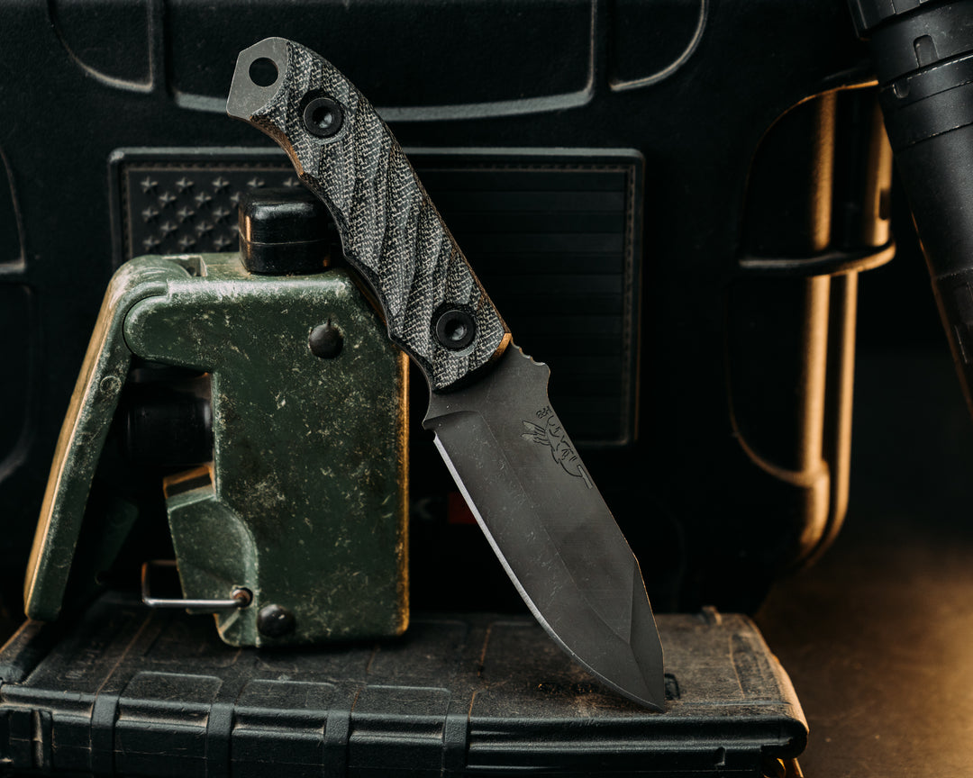 Disaster Cub- Black Canvas Micarta, Allen Bolts, Textured Grip