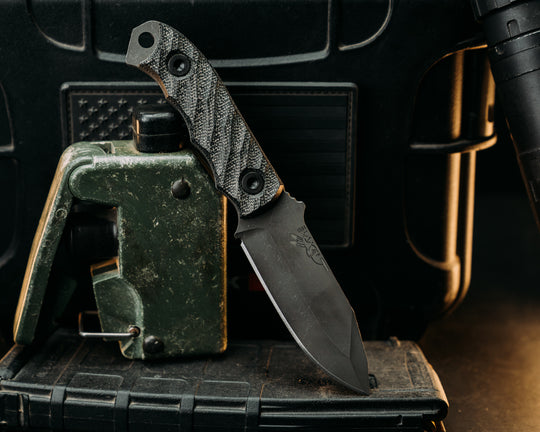 Disaster Cub- Black Canvas Micarta, Allen Bolts, Textured Grip