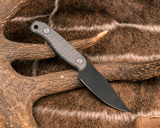 Feather Light- Grey G10, Armor Black Cerakote, Allen Bolts, Textured Grip