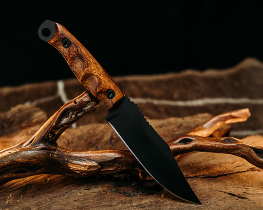 Crow Scout - Desert Ironwood, Armor Black Cerakote, Allen Bolts, Textured Grip