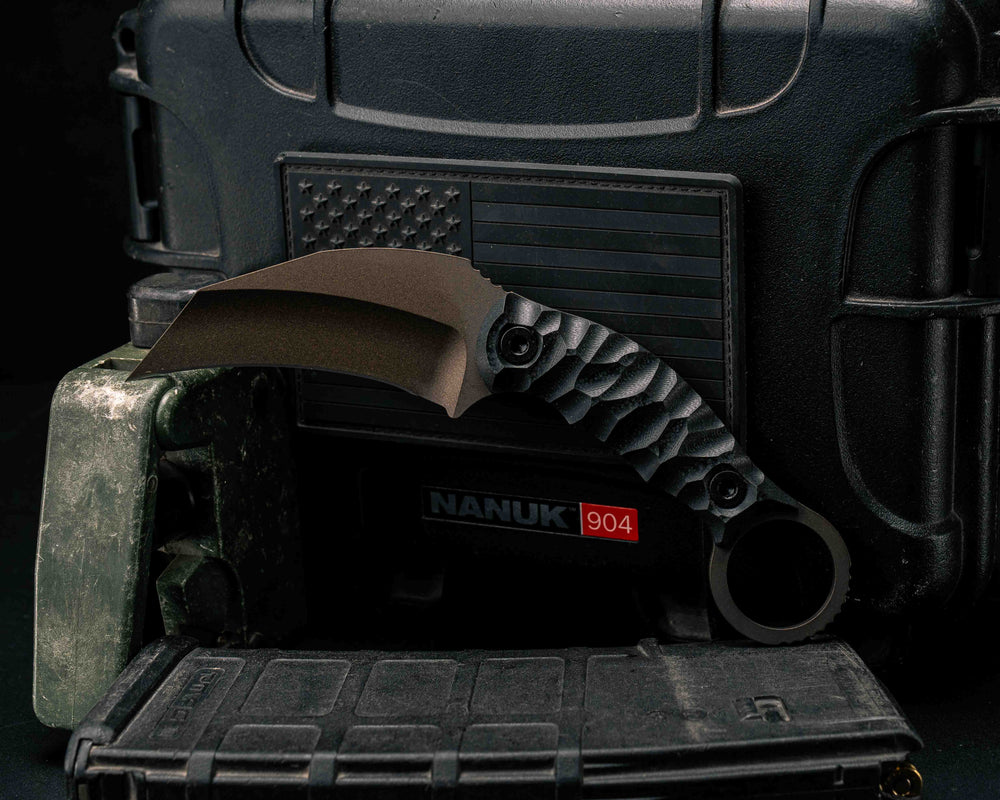 Karambito- Black G10, Midnight Bronze, Allen Bolts, Textured Grip