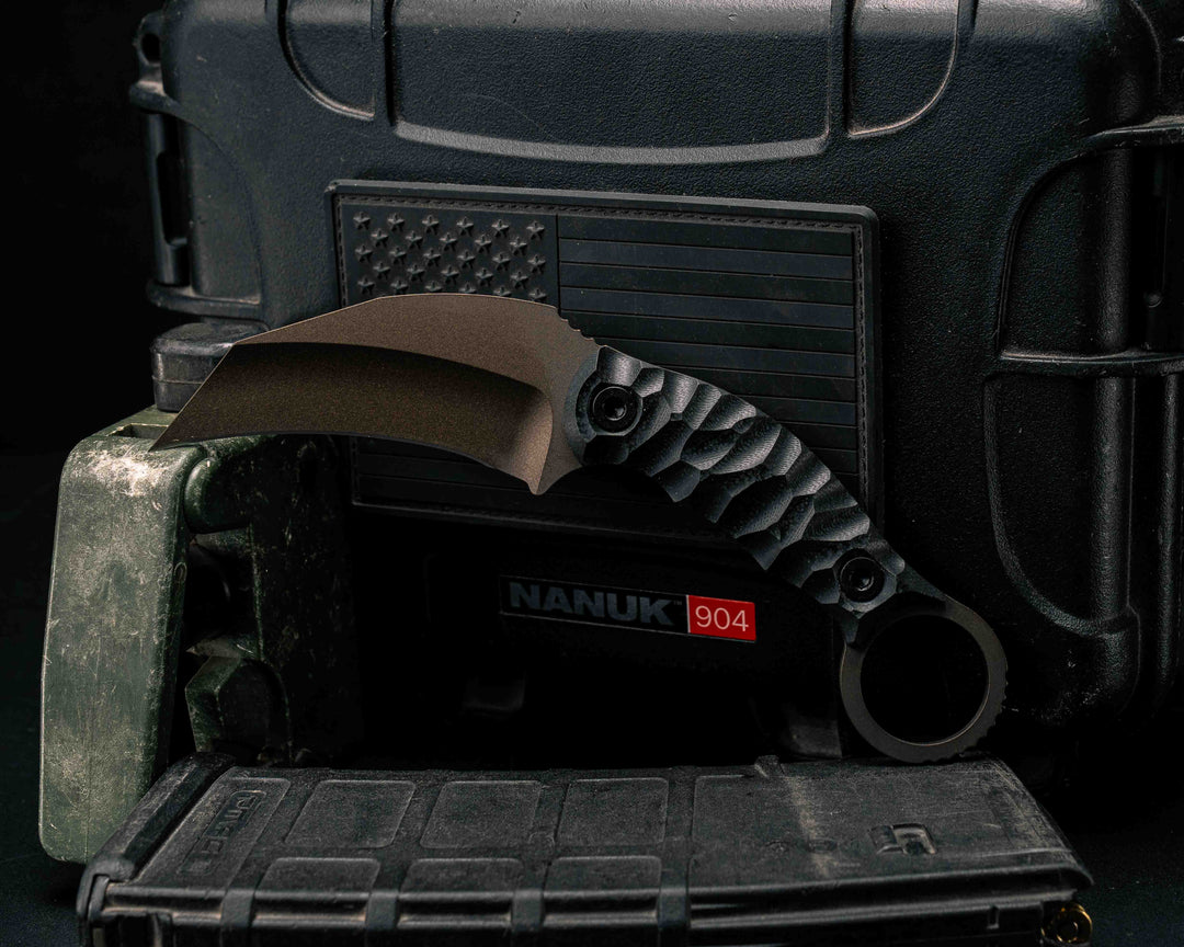 Karambito- Black G10, Midnight Bronze, Allen Bolts, Textured Grip