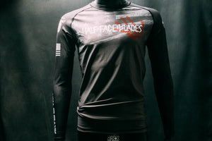 Grey Rash Guard Long sleeve, HFB Flag and HFB scalper, Apex Offensive, Canoe Club USA, WeKBD, Warpaw logos