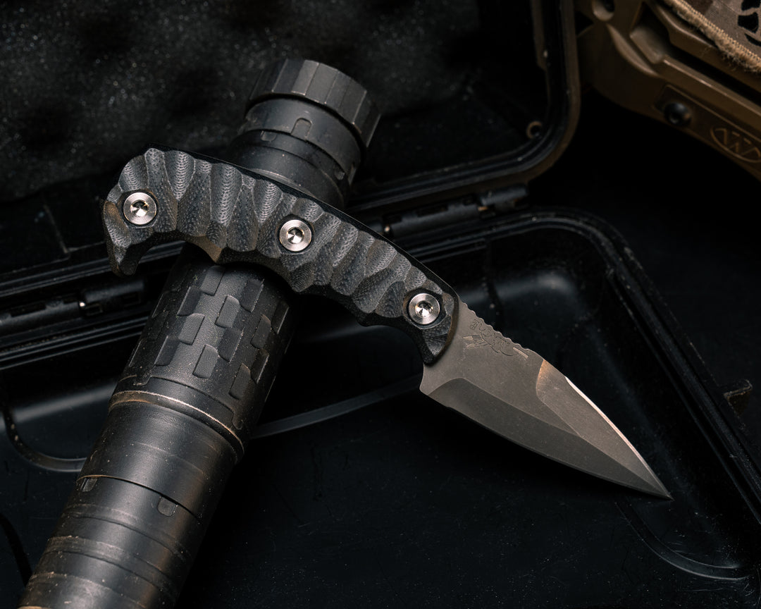 3" HUMINT- Black G10, Allen Bolts, Textured Grip