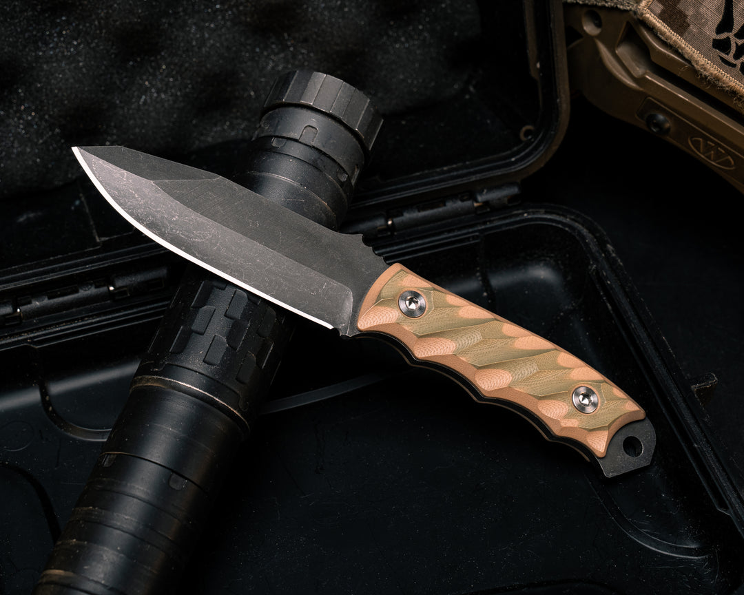 Disaster Jr- OD Green/Coyote G10, Ti Allen Bolts, Textured Grip