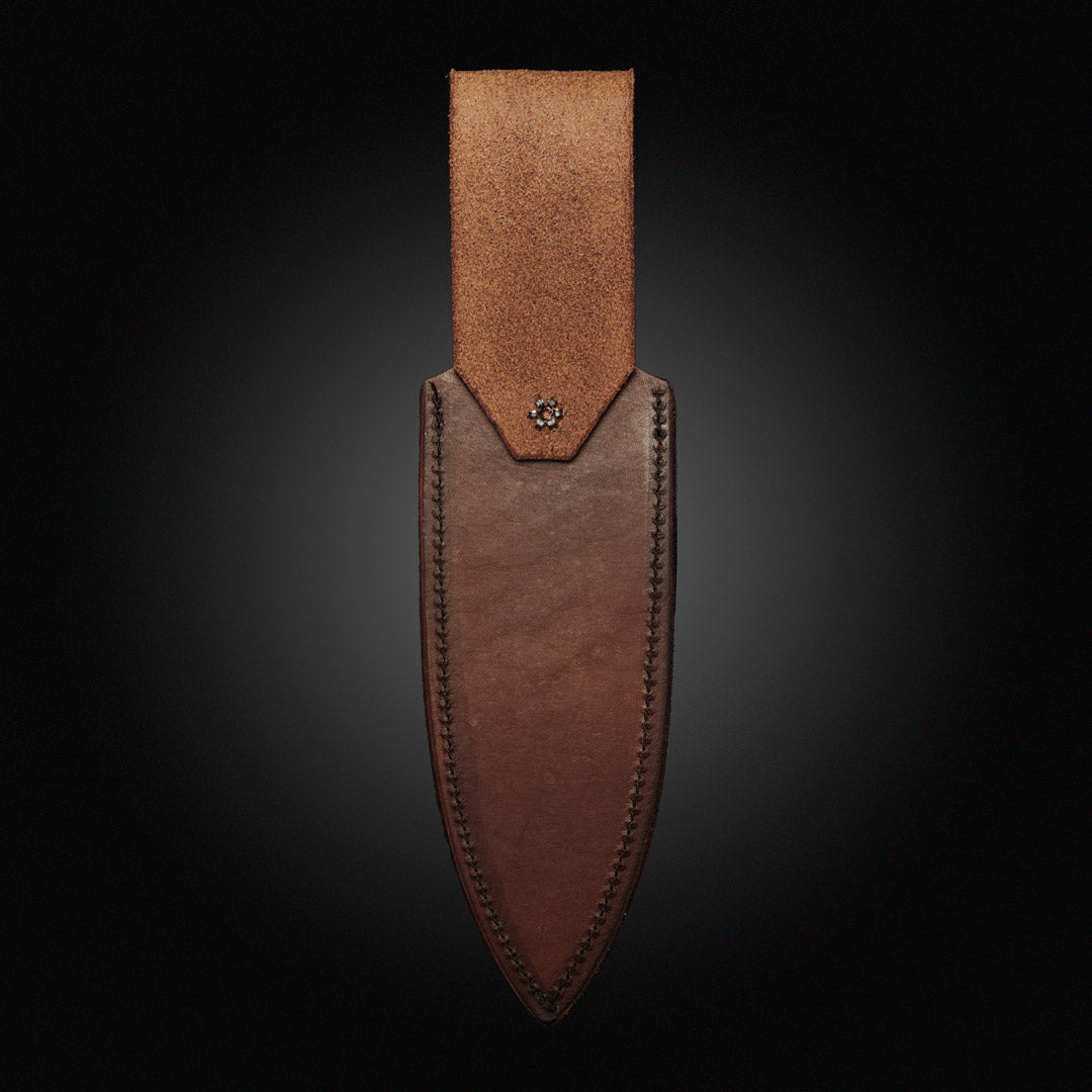 Drop leg SHEATH (large), tan leather belt loop carry,