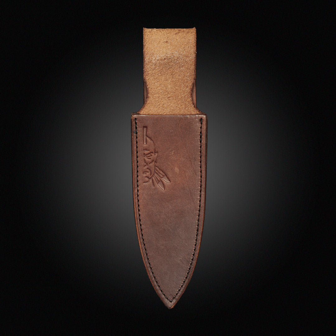 Drop leg sheath (small), tan leather belt loop carry