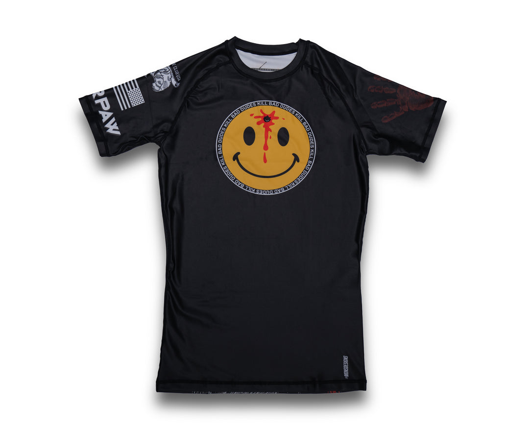 KBD x HFB Rash Guard - Black, Short Sleeve, Warpaw Wine, Canoe Club USA.