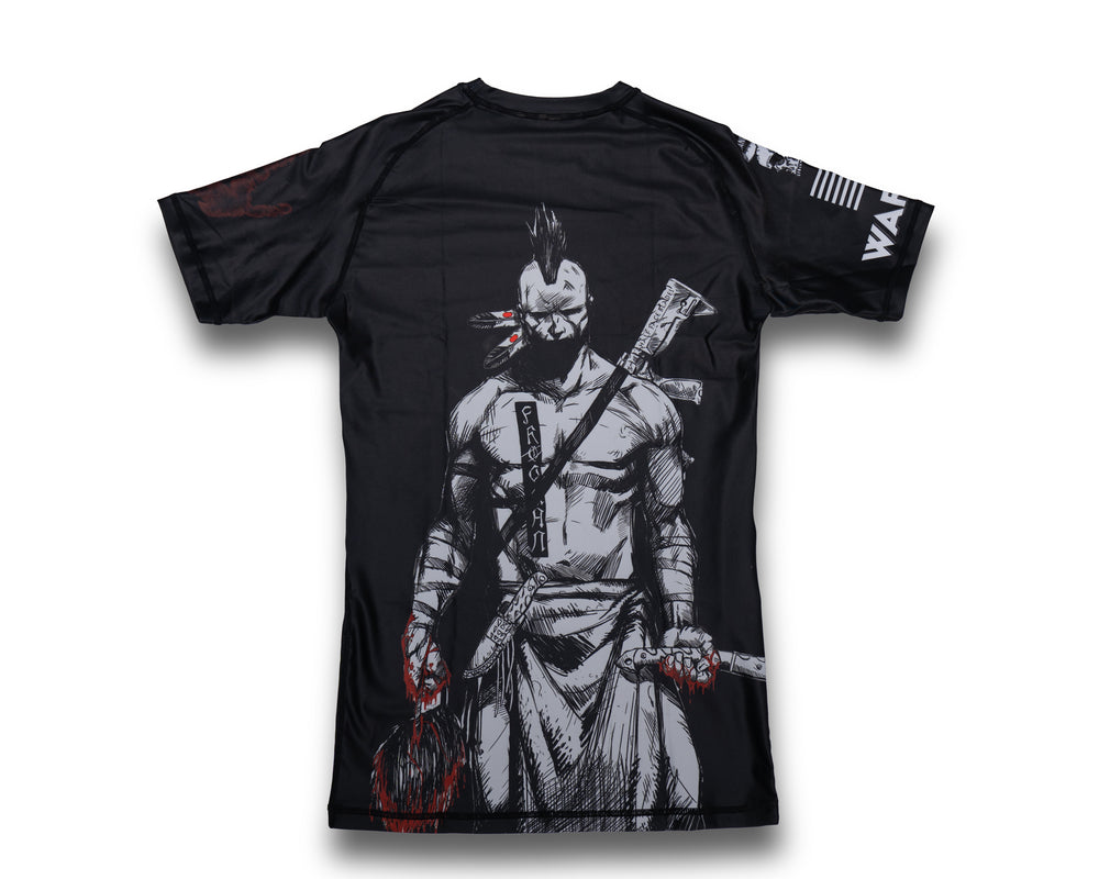 KBD x HFB Rash Guard - Black, Short Sleeve, Warpaw Wine, Canoe Club USA.