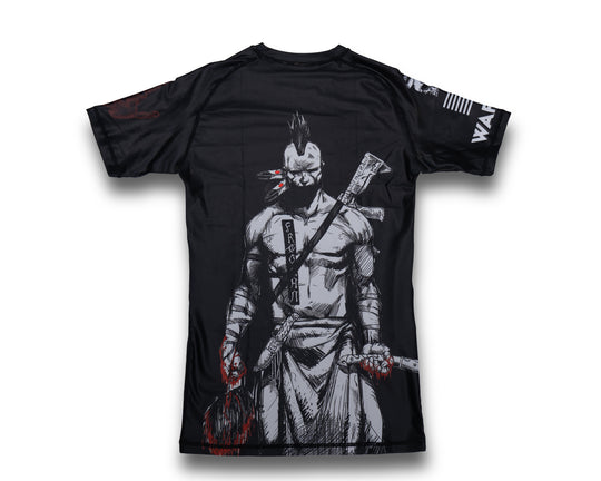 KBD x HFB Rash Guard - Black, Short Sleeve, Warpaw Wine, Canoe Club USA.