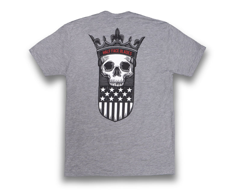 HFB Skull Crest Washed Gray Tee