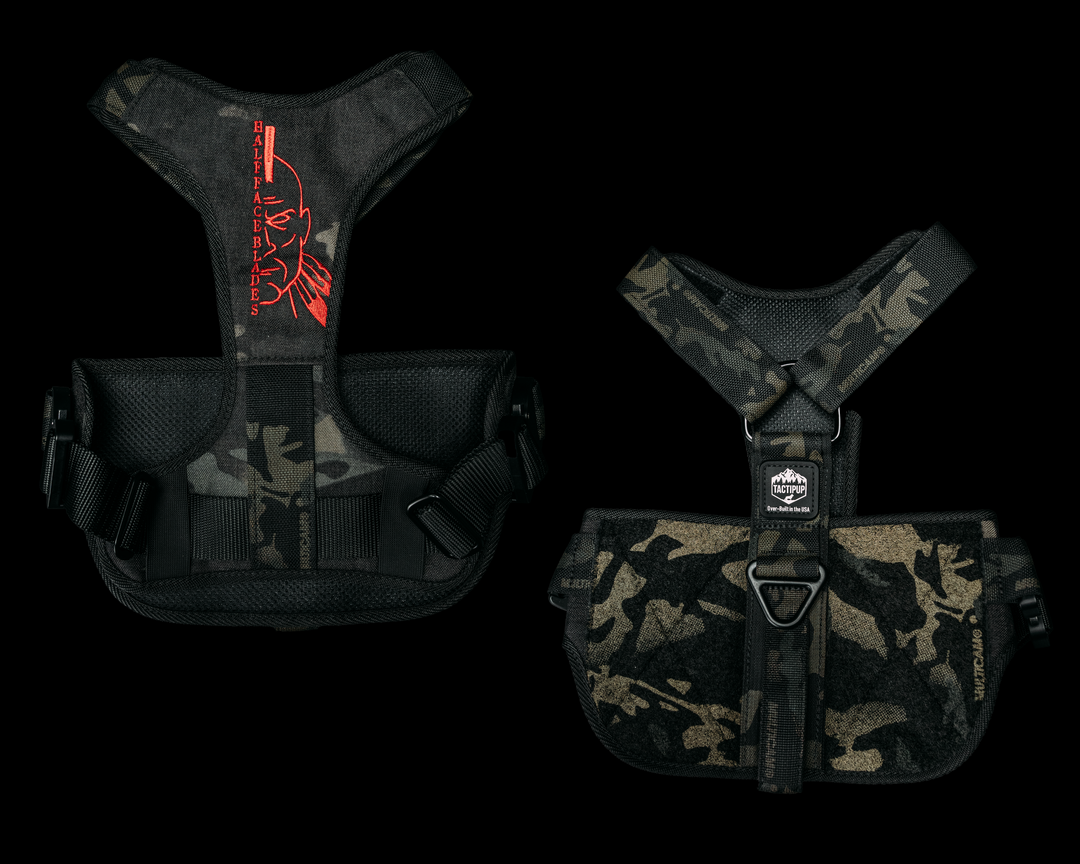 Tactipup x HFB - Black Mutli-Cam Tactical Dog Harness