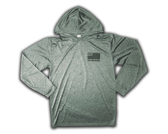 Half Face Blades Logo Hooded Long Sleeve