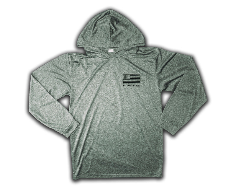 Half Face Blades Logo Hooded Long Sleeve