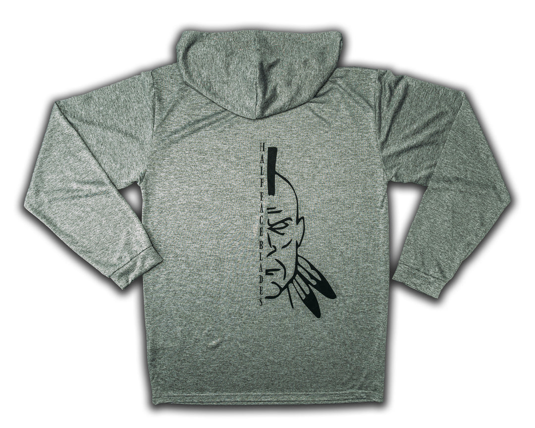 Half Face Blades Logo Hooded Long Sleeve