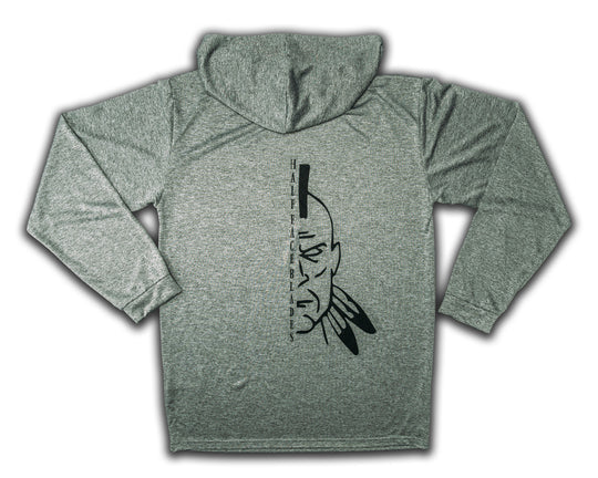 Half Face Blades Logo Hooded Long Sleeve