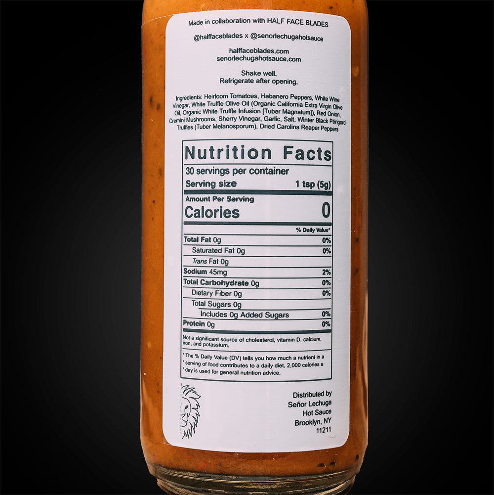 Truffle Reaper Sauce (1 bottle), HFB X Señor Lechuga Hot Sauce, Batch 8