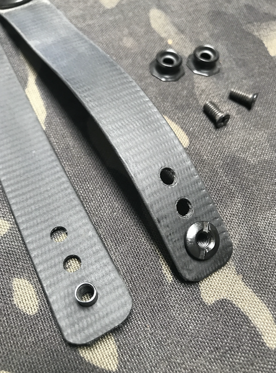 (Horizontal belt loops/carry straps) for kydex sheaths, 2 loops per set,