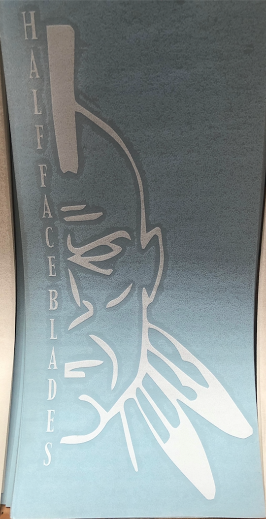 DECALS, Half Face Blades logo